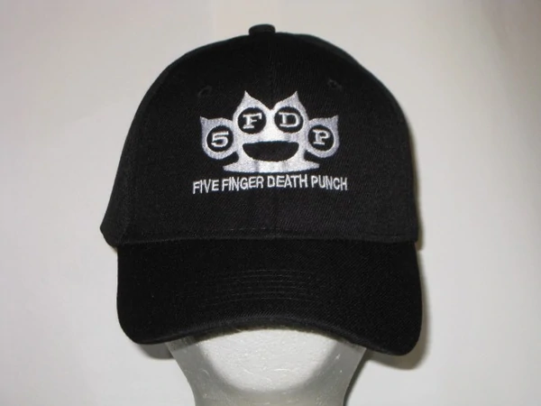 FIVE FINGER DEATH PUNCH - Logo - EMBROIDERED Baseball Cap- Adjustable Velcro Back-Unisex